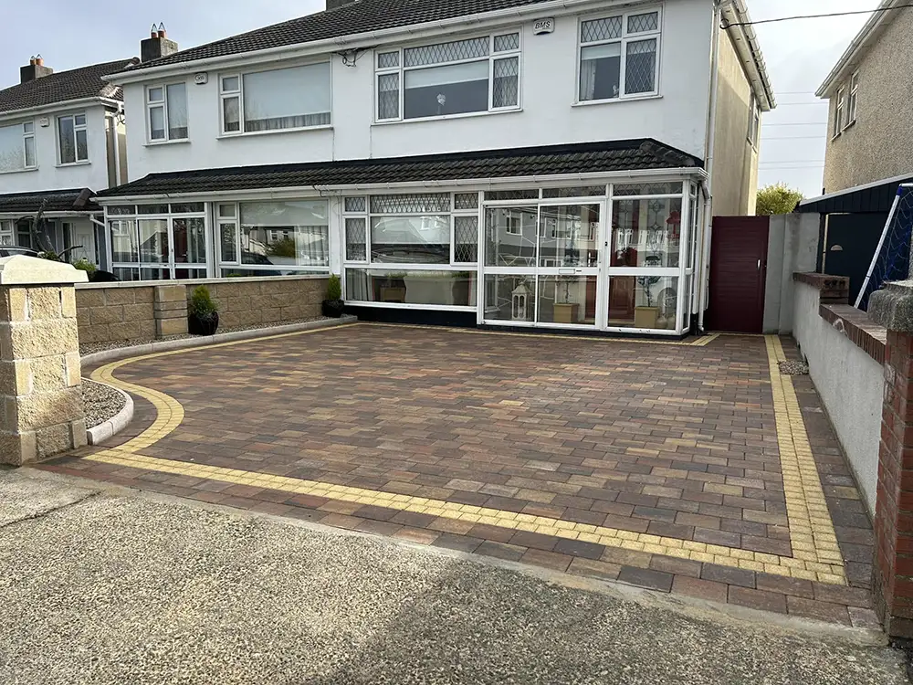 Completed block paving driveway project by Driveways 4 You