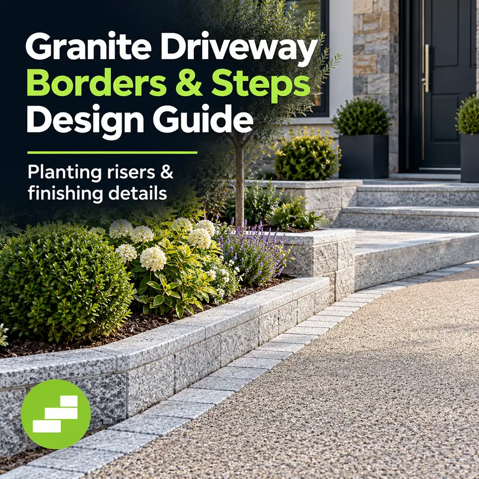 Guide to granite driveway borders, entrance steps and planting risers