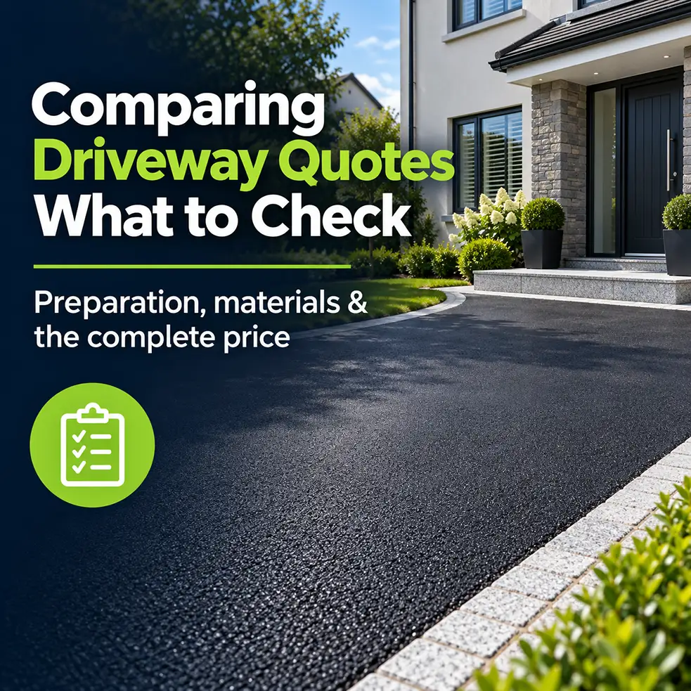 Guide to comparing driveway quotations and installation specifications