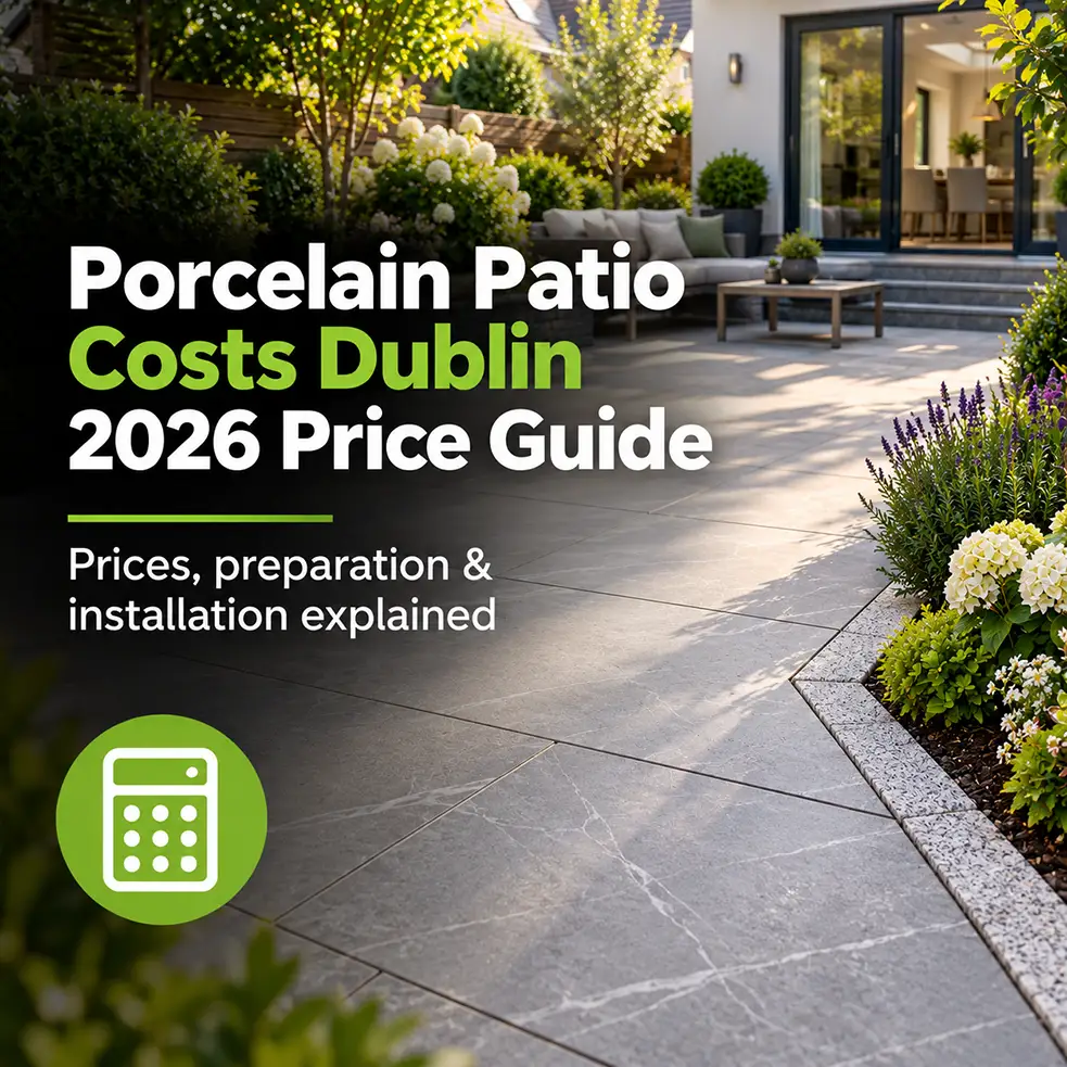 Porcelain patio costs Dublin 2026 price guide — prices, preparation and installation explained