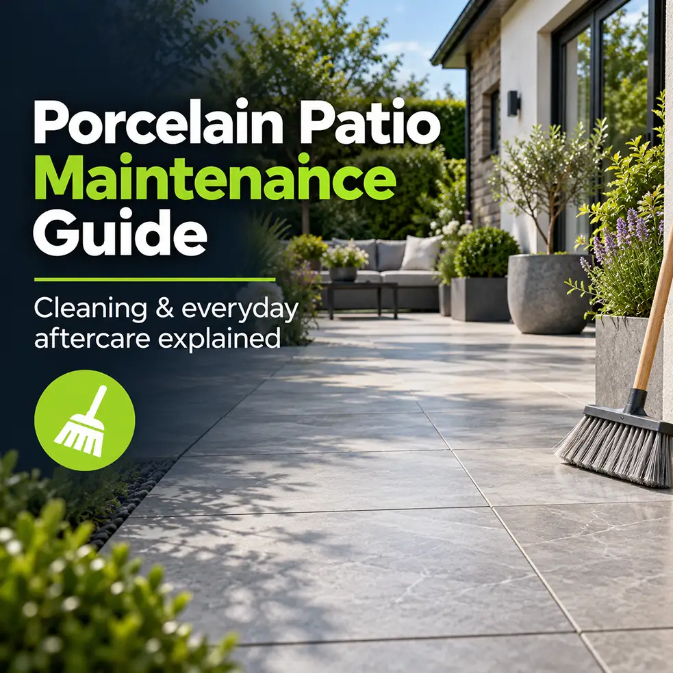 Porcelain patio cleaning and maintenance guide