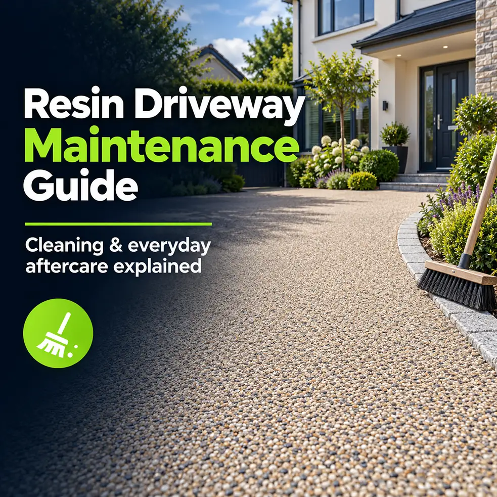 Resin driveway maintenance guide covering cleaning and everyday aftercare
