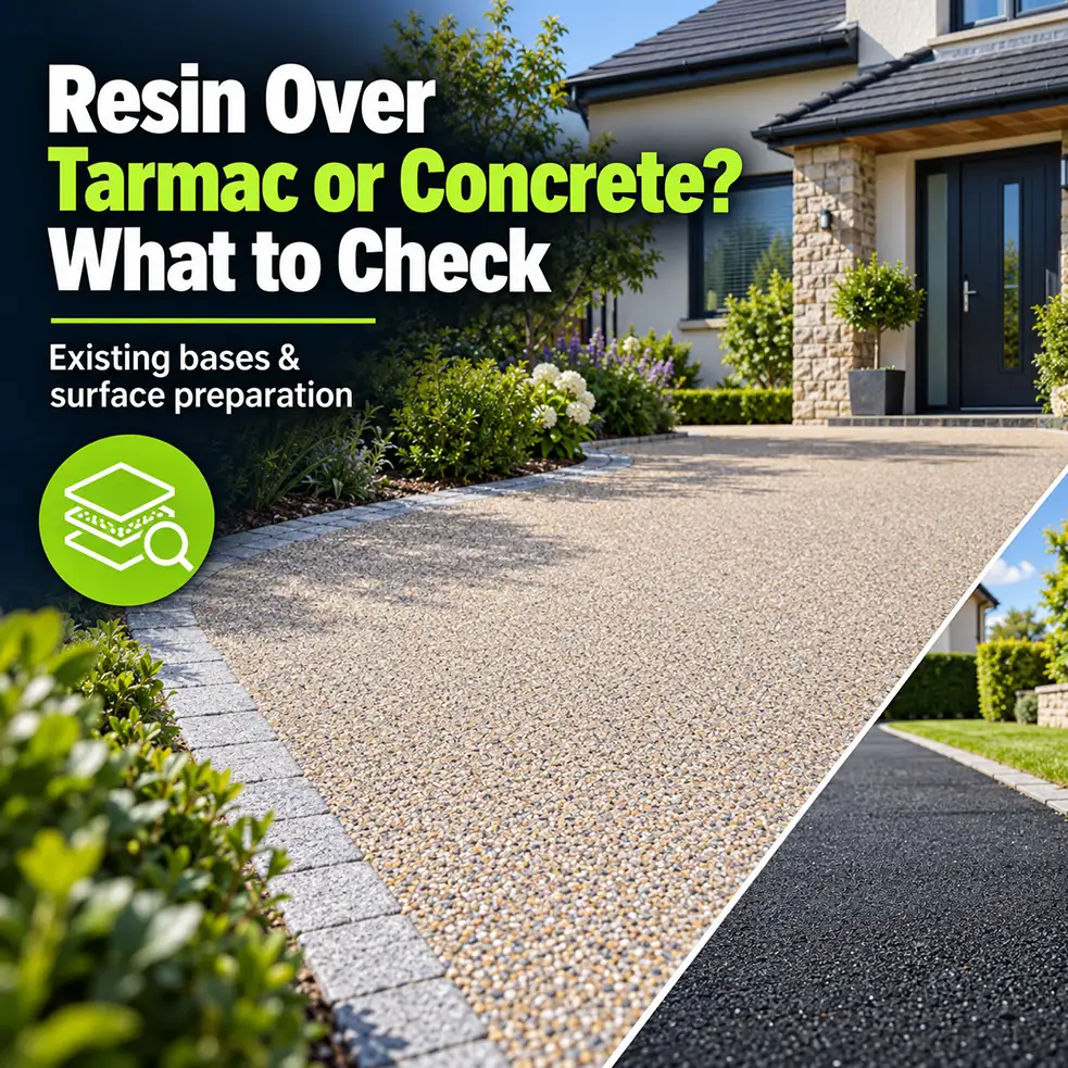 Guide to laying resin-bound surfacing over existing tarmac or concrete