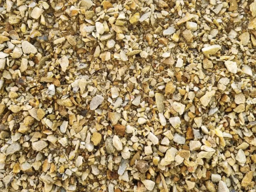 Ballylusk gravel showing warm cream and golden-brown tones