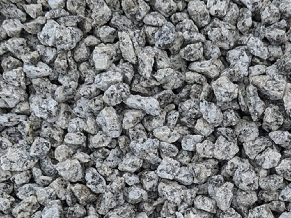 Silver-grey granite chippings with darker natural flecks