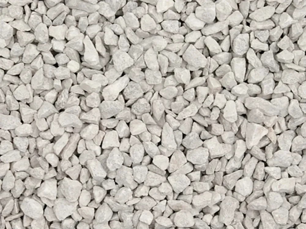 Grey limestone chippings for a gravel driveway