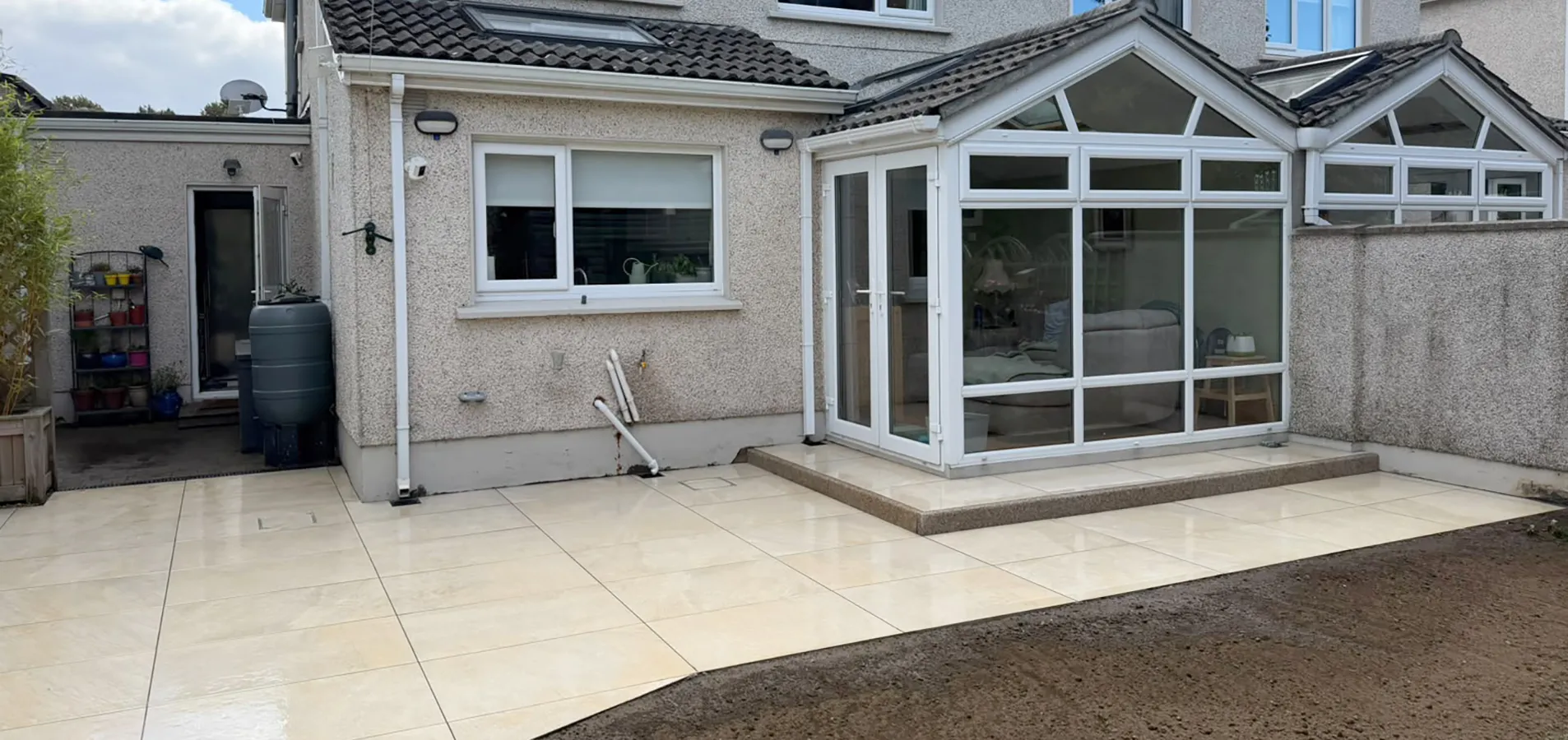 Porcelain patio in Dublin installed by Driveways 4 You