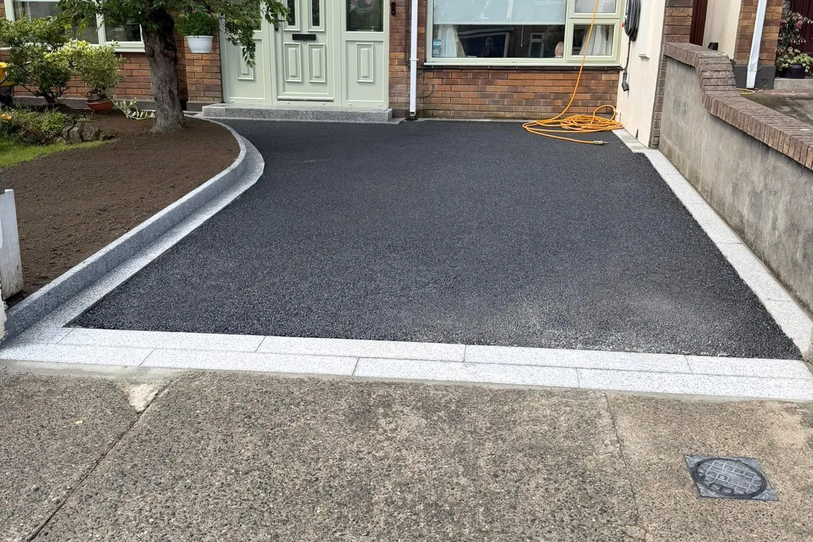 Ground preparation and levelling for resin driveway installation in Templeroan Dublin